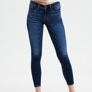 American Eagle Outfitters Dark Blue Jegging Crop